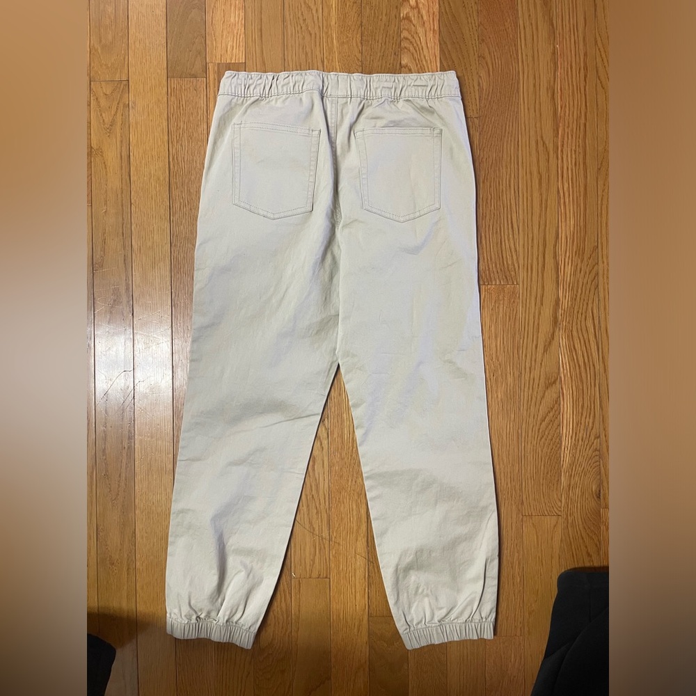 Cat & Jack Kids Beige Jogger Pants‎ with reinforce knee NWT  size 12 - Picture 6 of 9